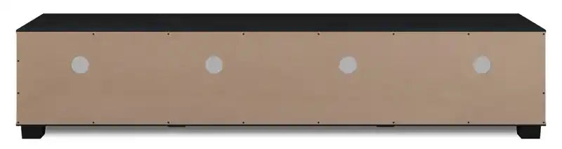 Meuble TV moderne de 84 po avec rangement et gestion des câbles pour téléviseurs jusqu'à 90 po - Noir