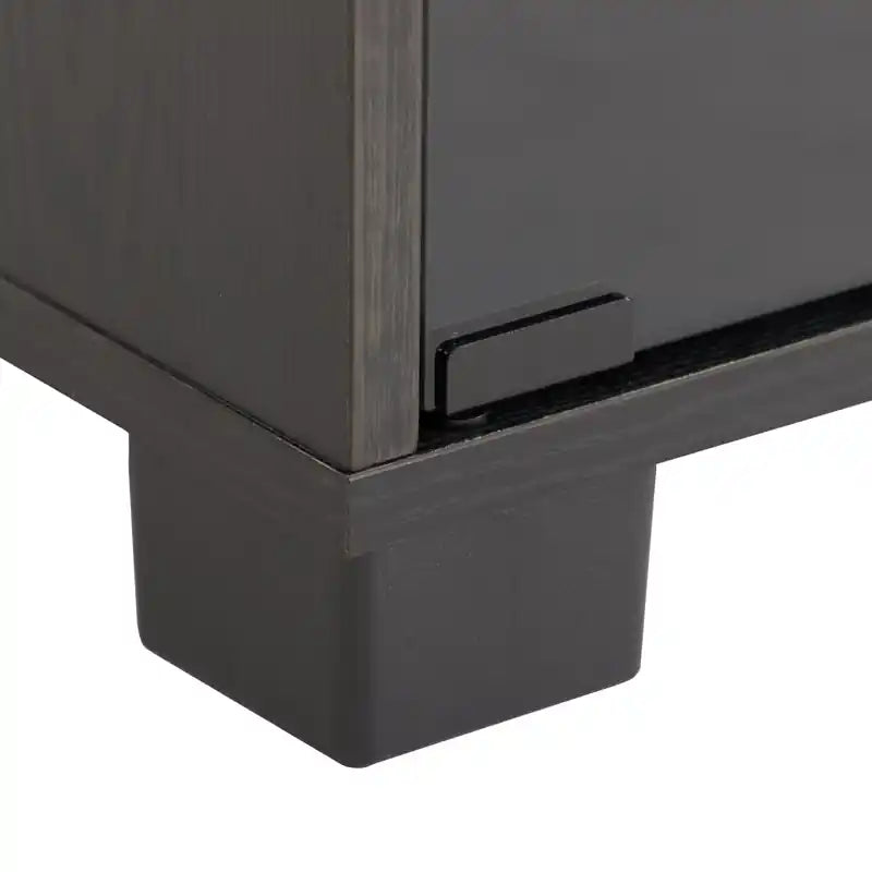 Meuble TV moderne de 84 po avec rangement et gestion des câbles pour téléviseurs jusqu'à 90 po - Noir