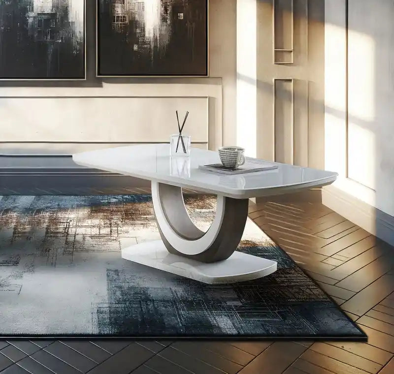 Table basse moderne 47.25 - Blanc et gris