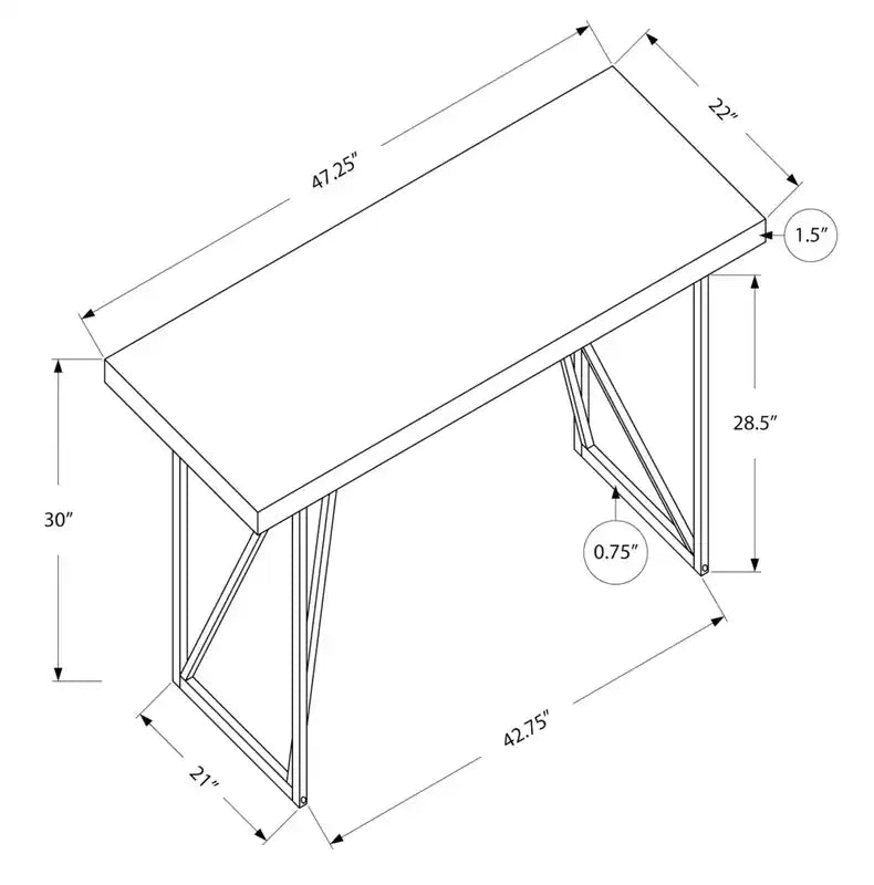 47.25 Bureau d'ordinateur