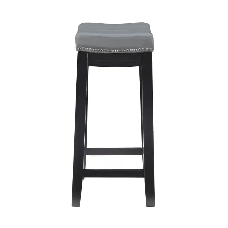 Tabouret de comptoir sans dossier en similicuir