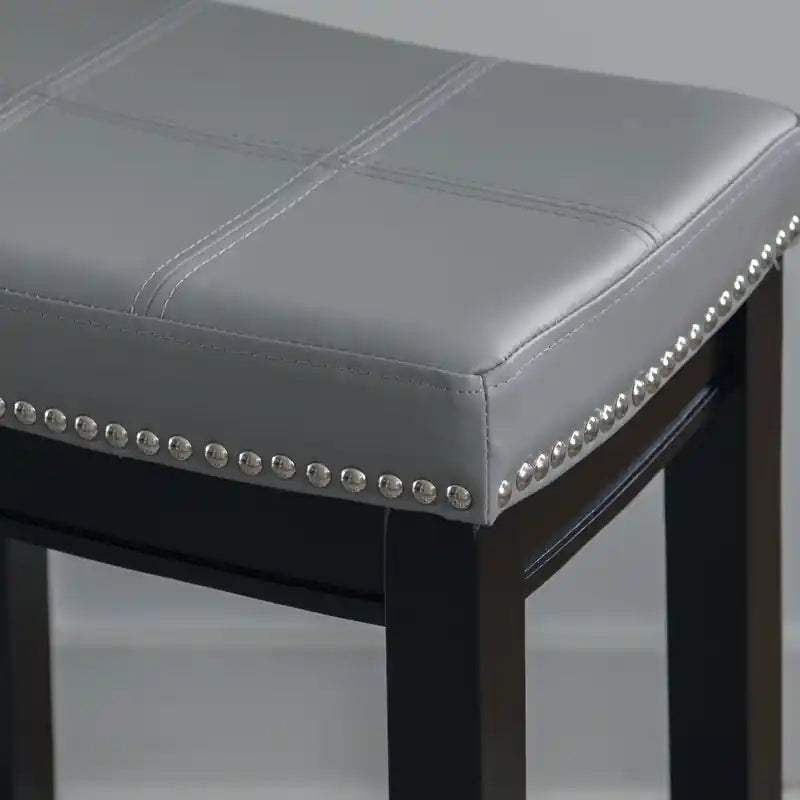 Tabouret de comptoir sans dossier en similicuir