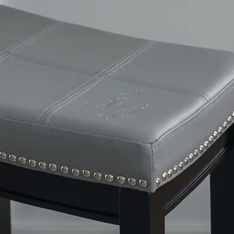 Tabouret de comptoir sans dossier en similicuir