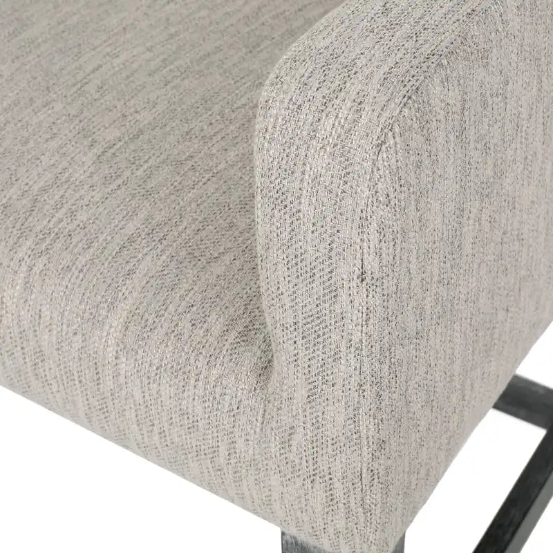 Tabouret de comptoir de 66 cm avec siège en tissu rembourré et pieds en bois massif