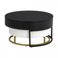 Sherry 31.5 Round Engineered Wood Lift-top Nesting Coffee Table With Drawers