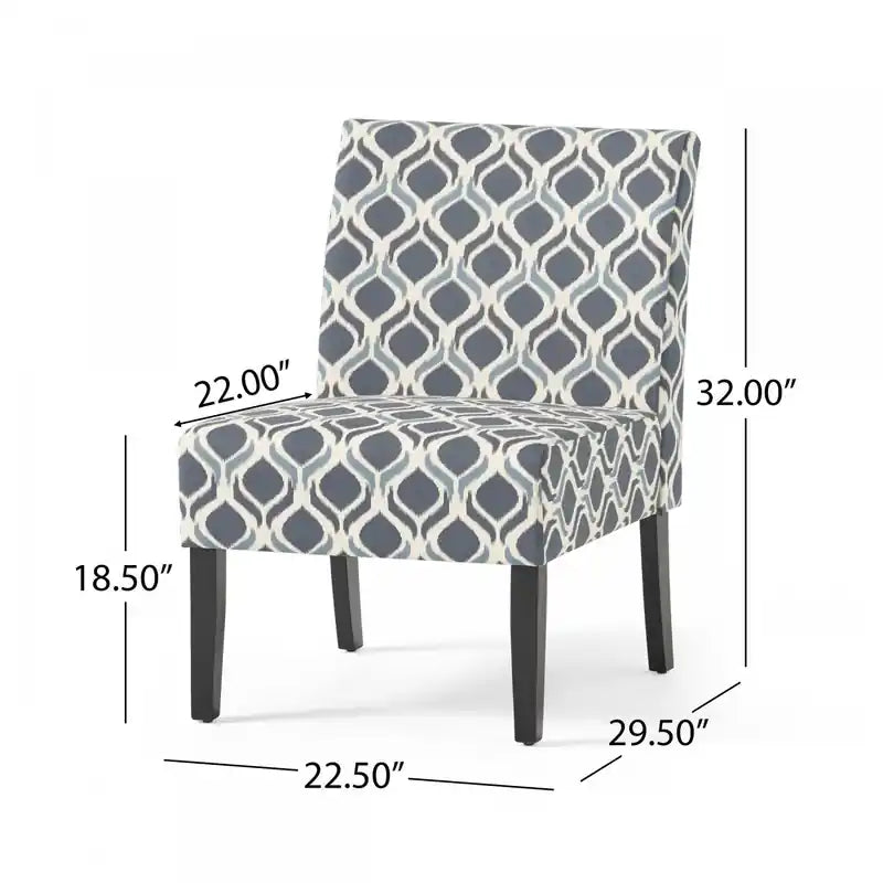 Fauteuil d'appoint en tissu aspect lin avec pieds en bois d'hévéa
