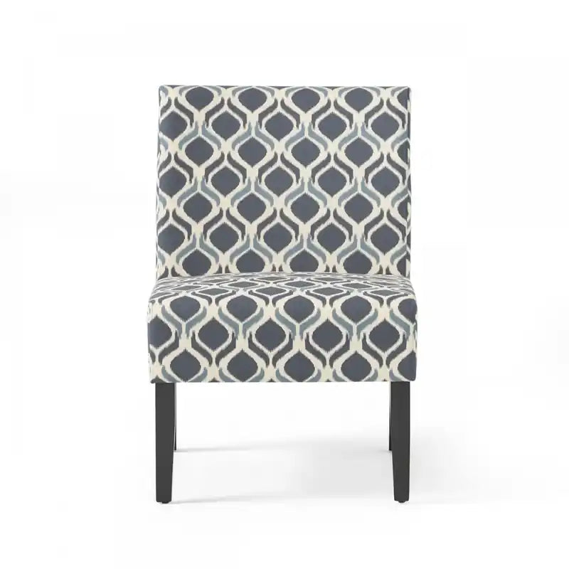 Fauteuil d'appoint en tissu aspect lin avec pieds en bois d'hévéa