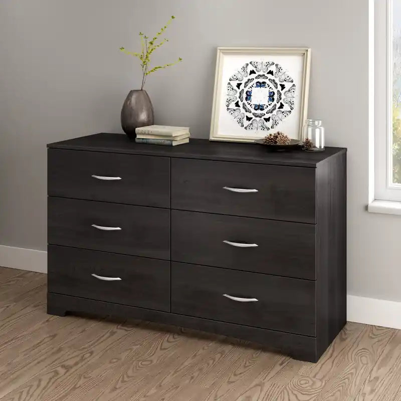 Commode 6 tiroirs - Chêne gris