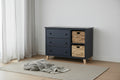 Cotton Candy 3-drawer Dresser With Storage Baskets - Blueberry