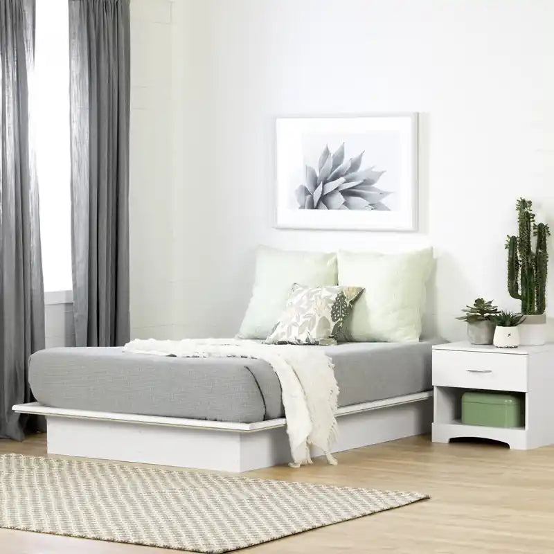 Lit plateforme - Blanc pur