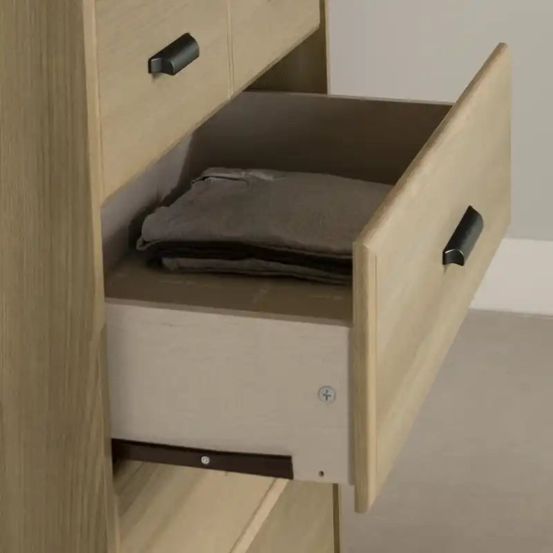 Commode à 5 tiroirs - Frêne naturel