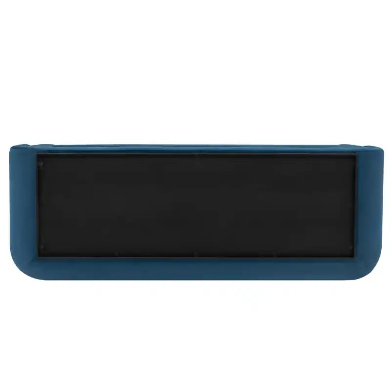 Canapé contemporain en velours avec coussins - Bleu saphir