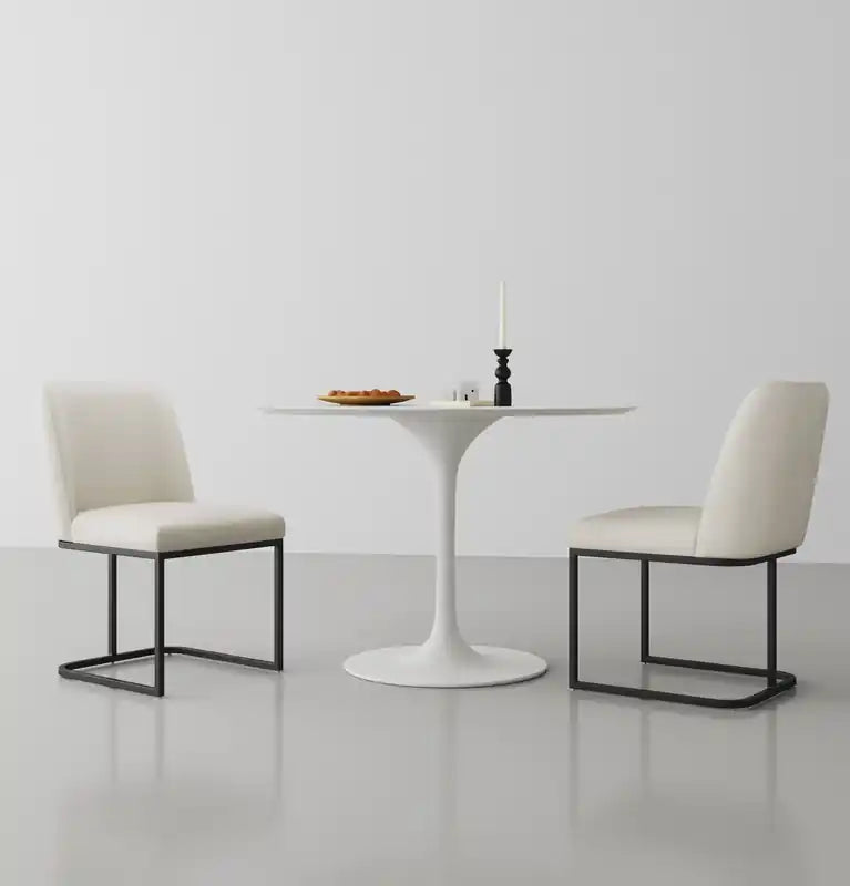 Chaise de salle à manger en similicuir