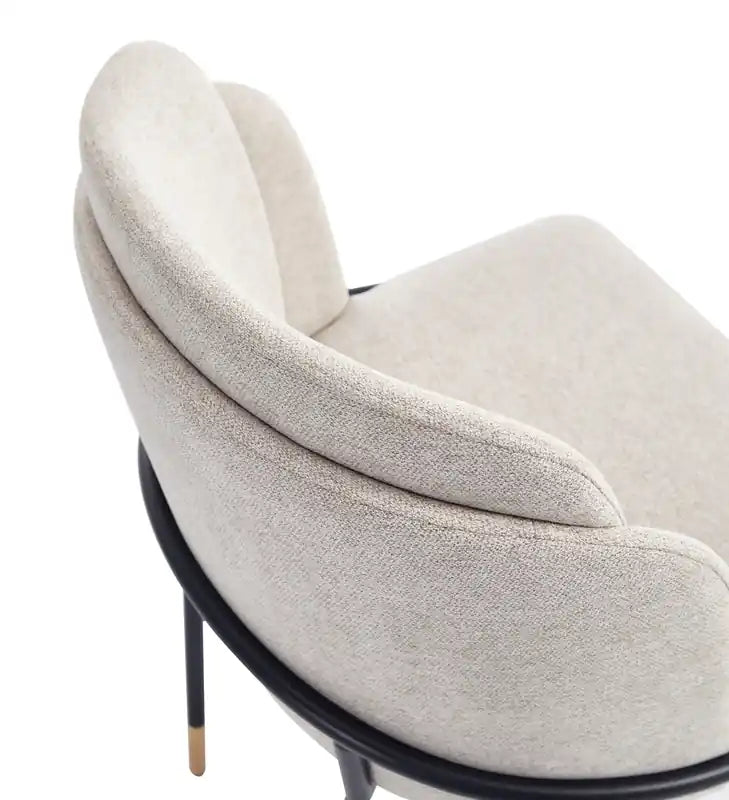 Chaise de salle à manger en tissu - Blé