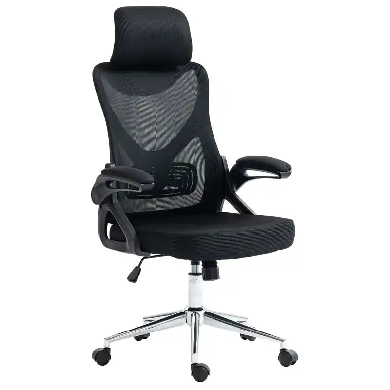 Techni Mobili Essential Ergonomic Office Chair with Headrest and Lumbar Support