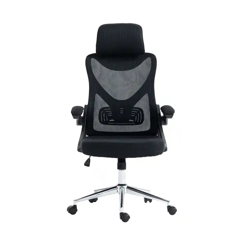 Chaise de bureau ergonomique essentielle avec appui-tête et support lombaire