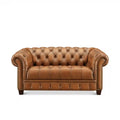 Hydeline York Leather Loveseat