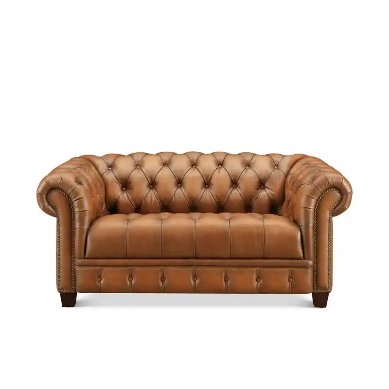 Hydeline York Leather Loveseat
