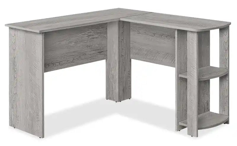 Eason 47 L-Shaped Office Desk with Shelf