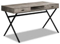 Flynn 47.25 Reclaimed Wood-Look Office Desk with 2-Drawers