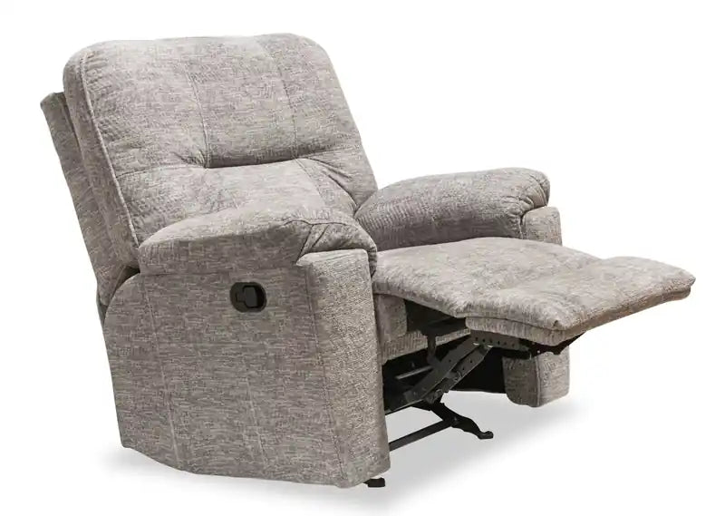 Fauteuil inclinable planeur en tissu chenille 40 fabriqué au Canada - Gris tourterelle