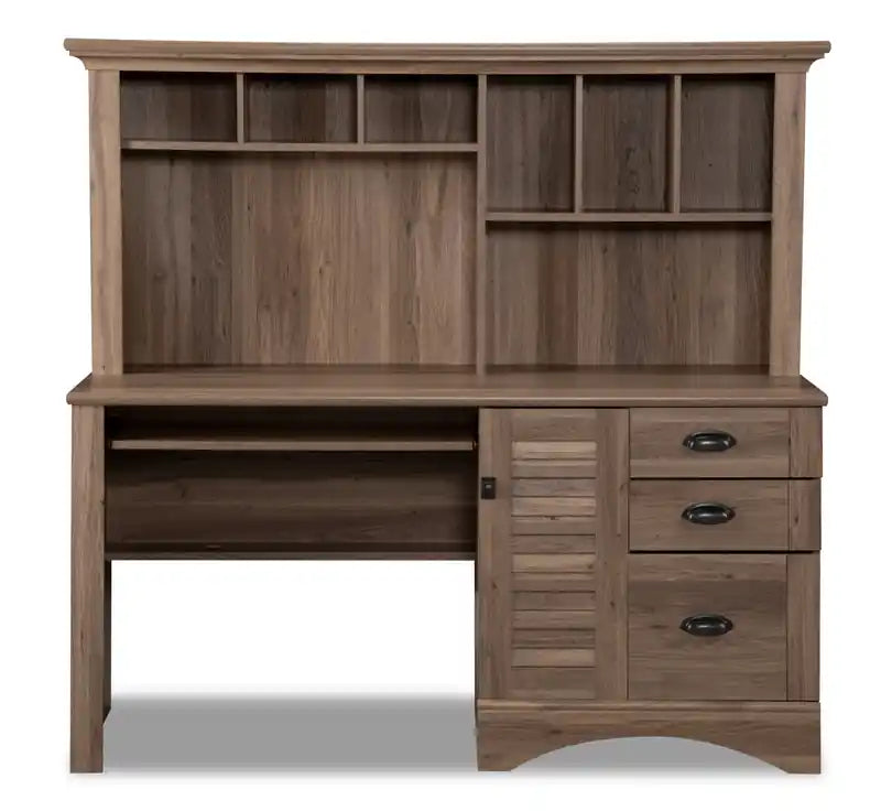 62.25 Bureau d'ordinateur avec huche en chêne salé