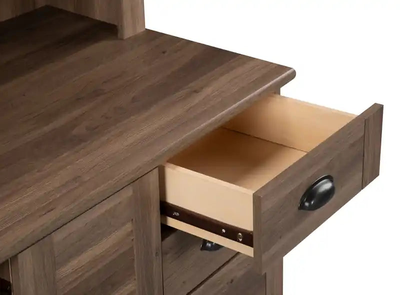 62.25 Bureau d'ordinateur avec huche en chêne salé