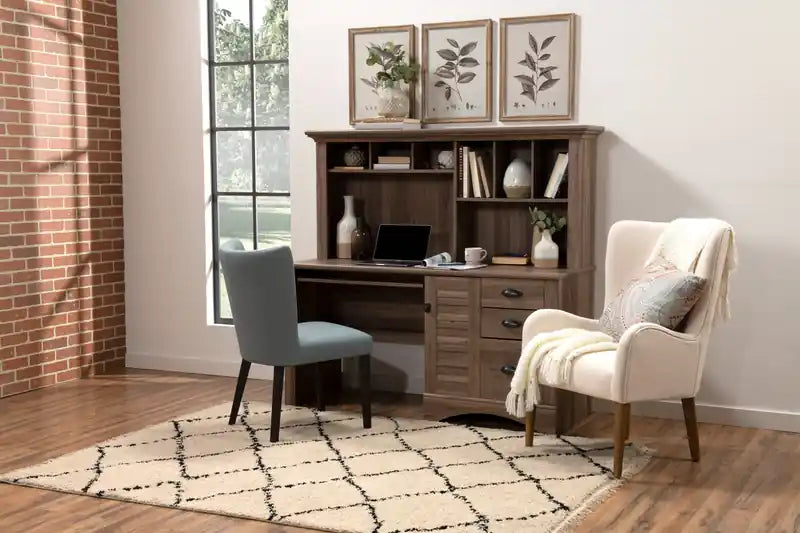 62.25 Bureau d'ordinateur avec huche en chêne salé