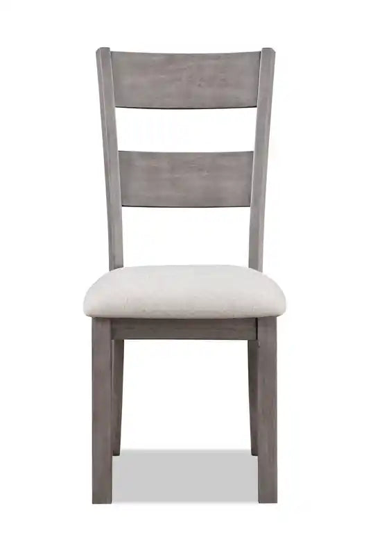 Chaise de salle à manger en tissu polyester, dossier en échelle