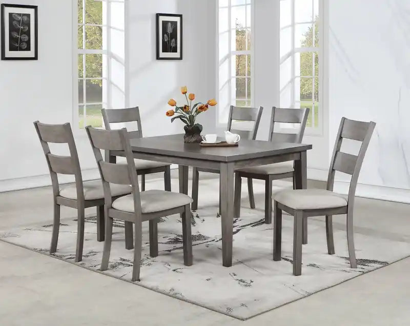 Chaise de salle à manger en tissu polyester, dossier en échelle