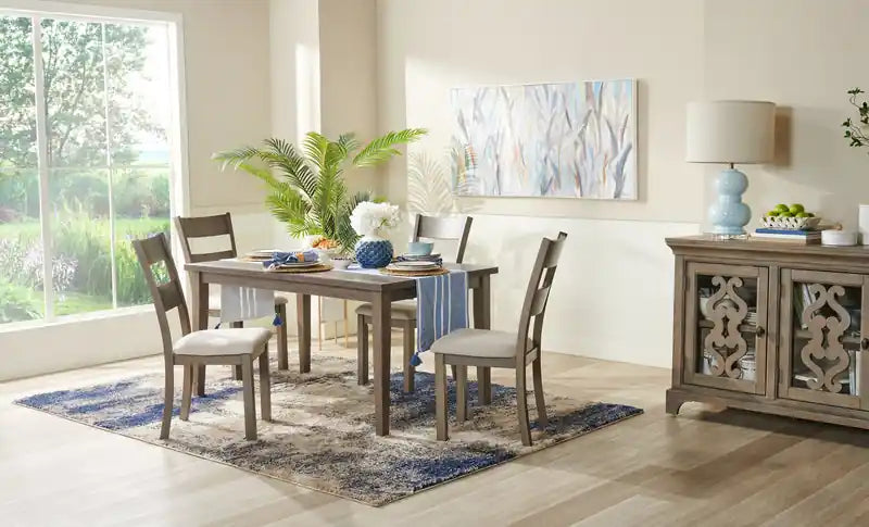 Chaise de salle à manger en tissu polyester, dossier en échelle
