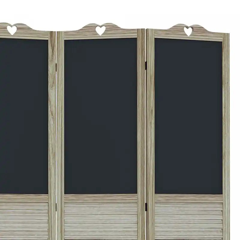 Séparateur de pièce à 4 panneaux avec tableau noir Écran d'intimité pliant