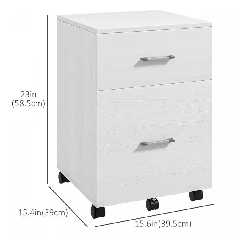Classeur pour dossiers format Lettre ou A4 avec 2 tiroirs et roulettes