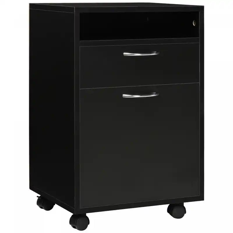 Homcom Mobile Filing Cabinet With Drawer