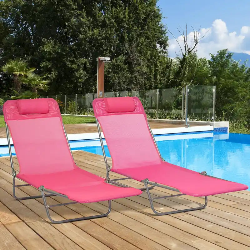 Chaise longue pliante, chaises longues inclinables pour bronzer