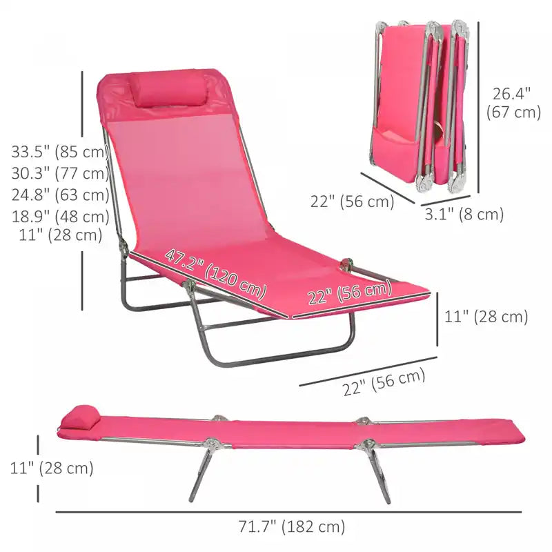 Chaise longue pliante, chaises longues inclinables pour bronzer